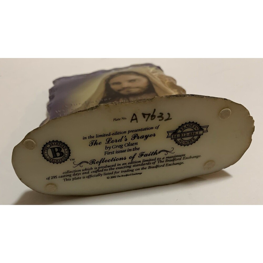 Bradford Exchange Reflections of Faith "The Lord’s Prayer” Plaque Greg Olsen - Picture 9 of 11